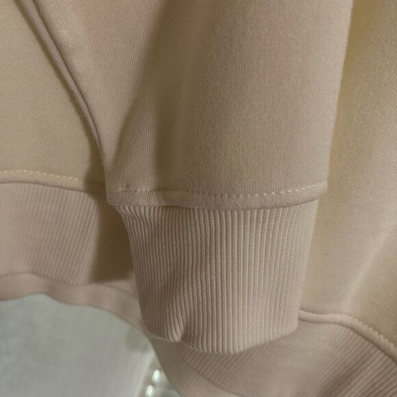 JANE + DELANCEY M Ivory Red WE Matched Pullover Crew Fleece Interior Sweatshirt - Picture 6 of 9